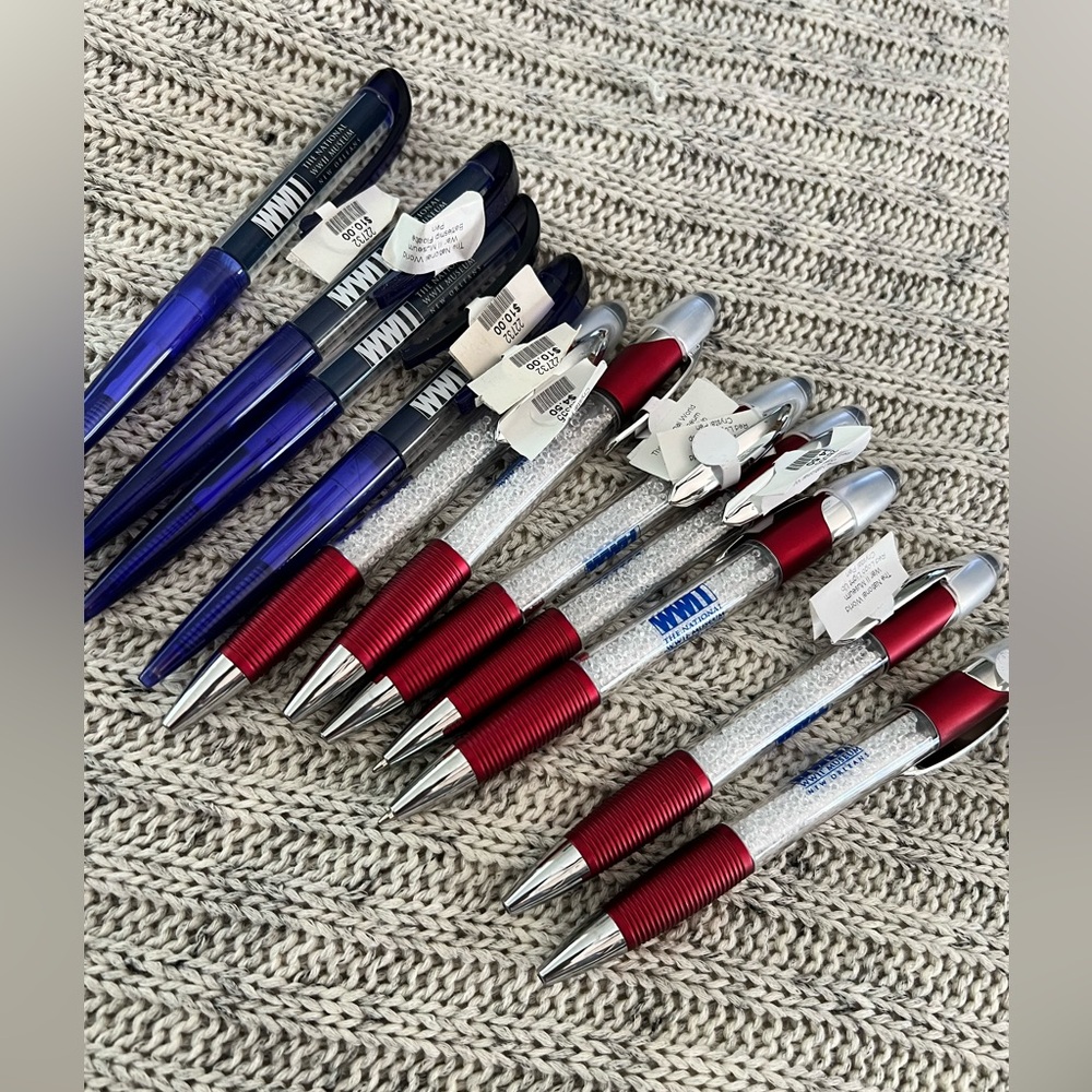 Red and Blue Ballpoint Pens Set (11)